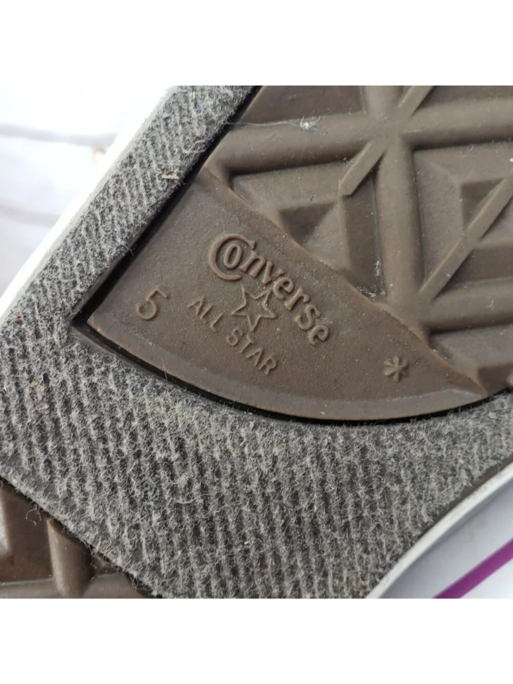 Converse All Star Toddler Shoes Gray Green Purple Canvas Size 5 Lace-Up Sneakers